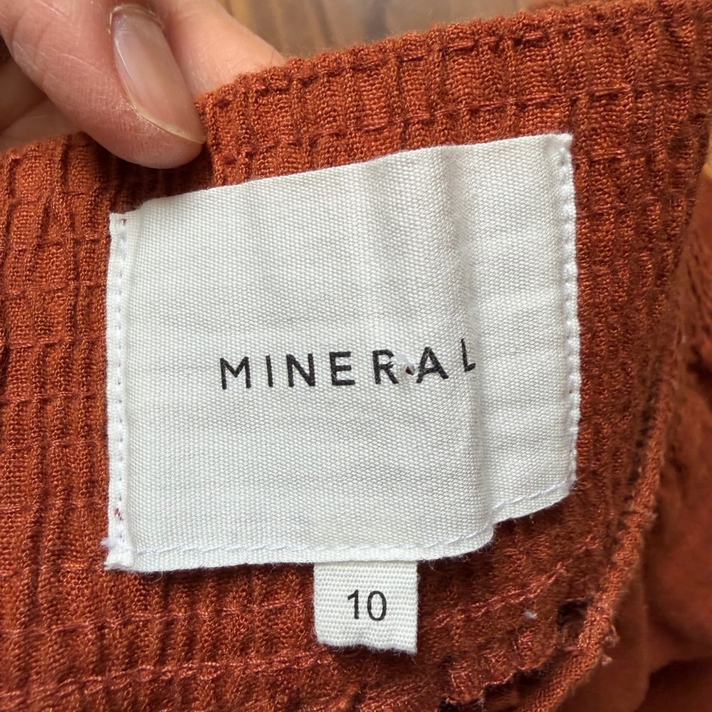 Mineral 100% linen in orange/brown women’s  Pants - Picture 4 of 8